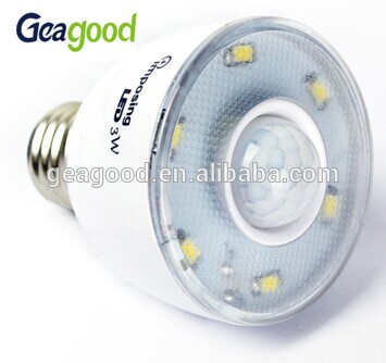 motion sensor bulb e27 day night light sensor led bulb for sale